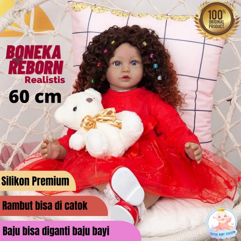 Boneka Reborn Bayi Unik Afrika Original Premium 60 cm