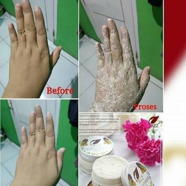 Lulur Rempah Bengkoang SR12 Lulur Perontok Daki Body Scrub Whitening Lulur Rempah Alami Pemutih Badan Permanen