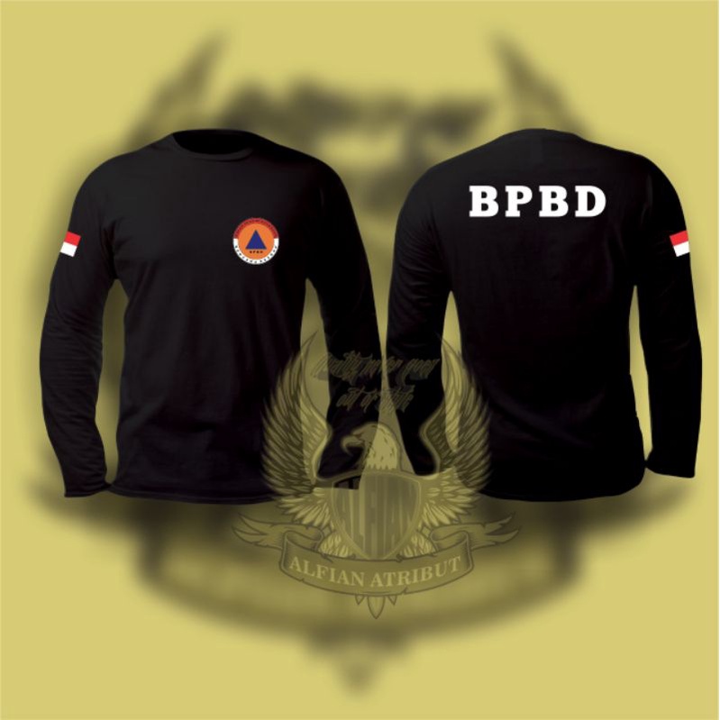 kaos BPBD,baju kaos pria BPBD lengan panjang