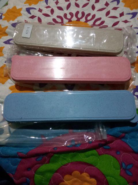 Sedotan Stainless & Set Alat Makan Garpu Sendok Sumpit