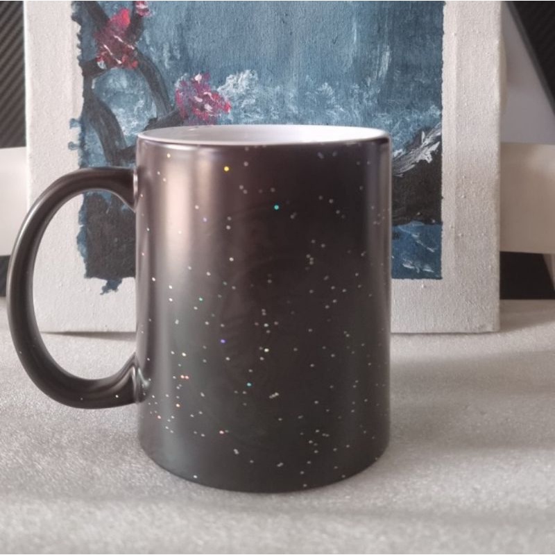 Mug Bunglon Gliter Coating