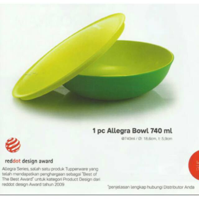 Allegra Bowl Mangkuk Tupperware