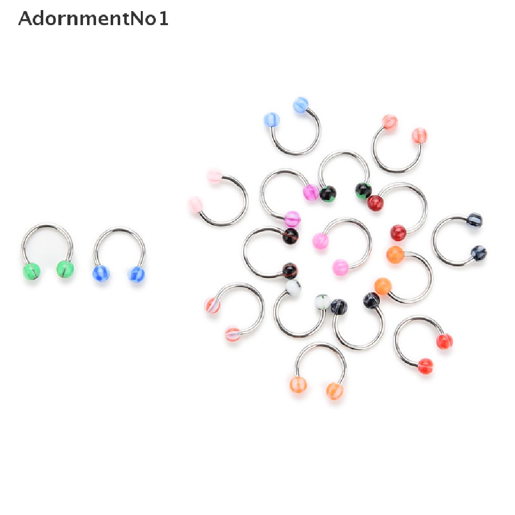 (AdornmentNo1) 10pcs / Set Anting Tindik Alis / Bibir / Lidah / Hidung / Perut / Pusar / Tubuh Untuk Wanita