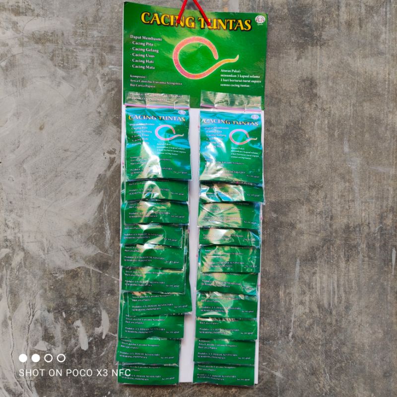 DJALOE CACING TUNTAS - obat ayam cacingan isi 6 kapsul