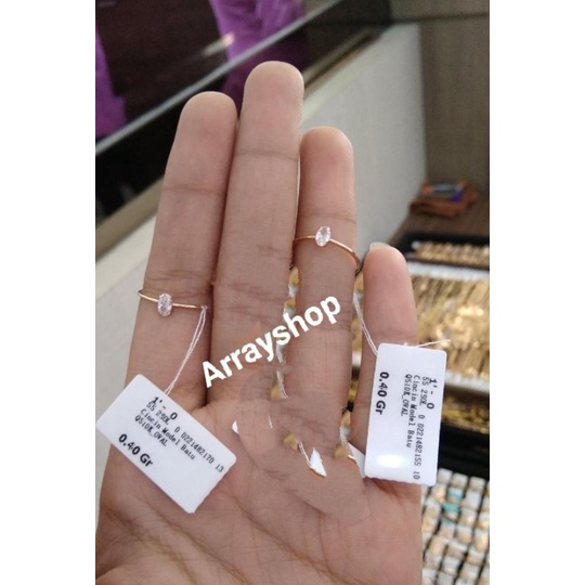 Cincin Batu putih 0.4gram semar nusantara