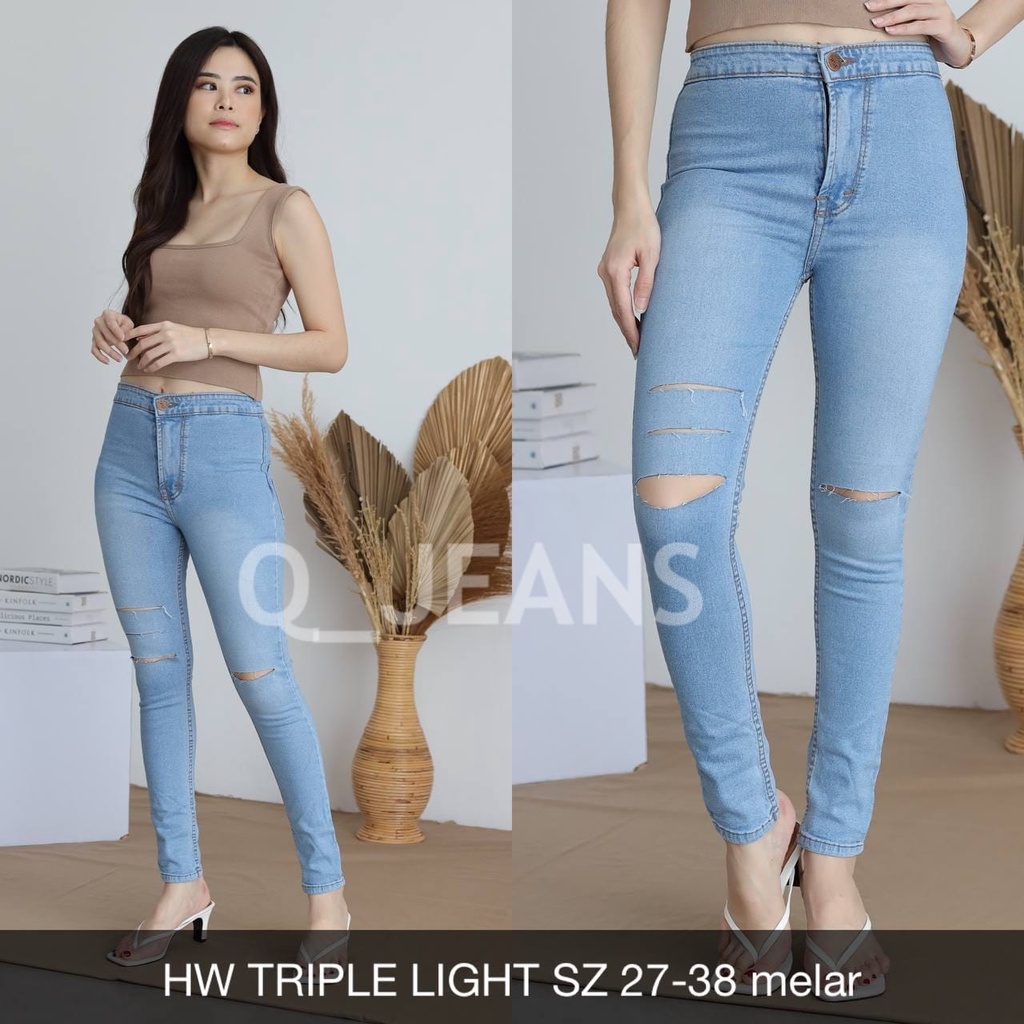 CELANA JEANS WANITA HW TRIPLE LIGHT