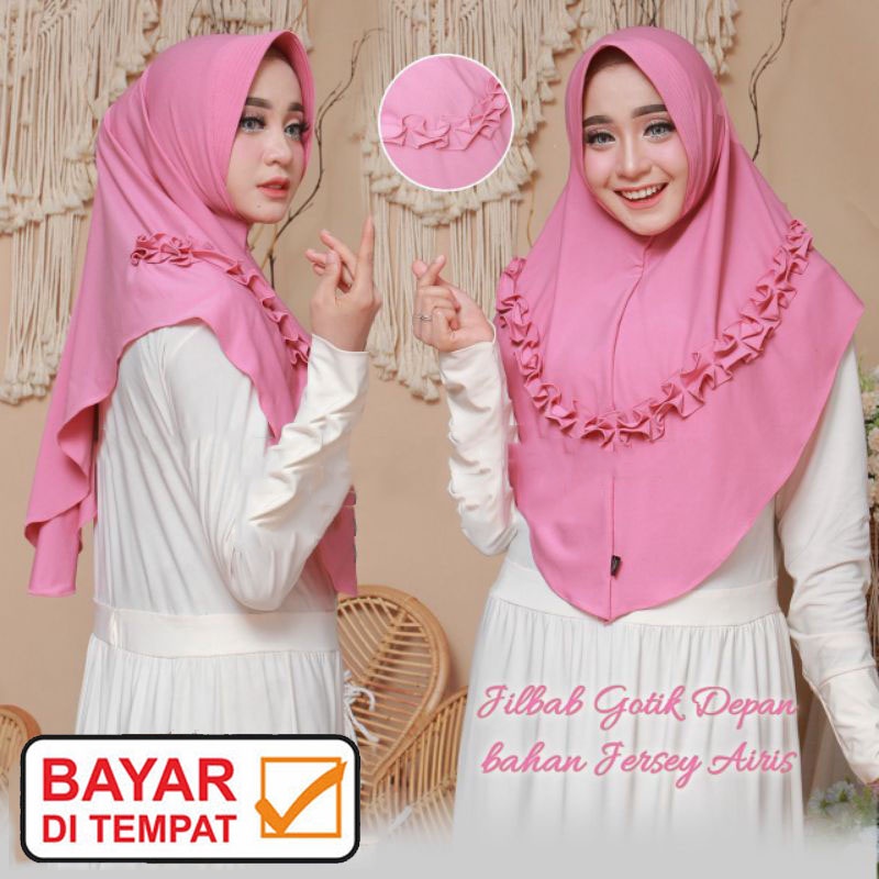 jilbab GOTIK DEPAN /Hijab Gotik instan /hijab Gotik simple airis Terbaru Kekinian 2022