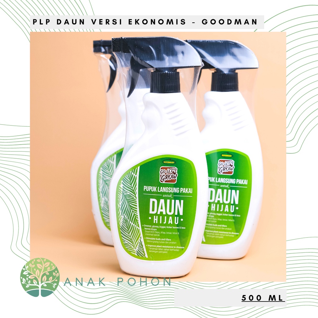 Pupuk Cair PLP Econo DAUN (Pupuk Langsung Pakai) - Versi Ekonomis - Go Let's Grow Goodman - 500 ML