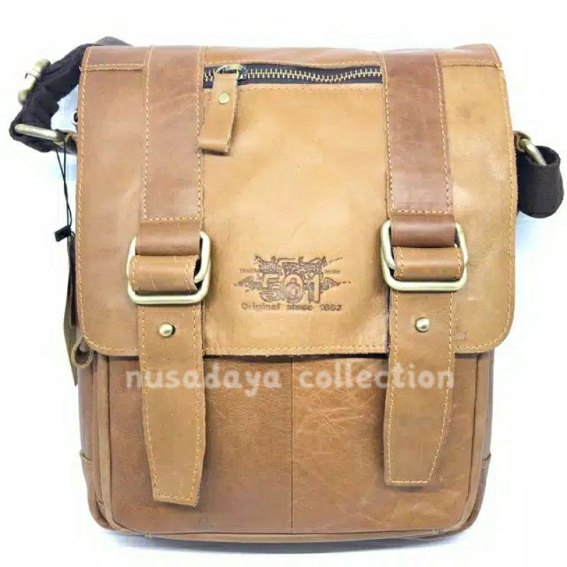 tas kickers 501 tas kulit pria tas kulit asli tas slempang kulit tas brended