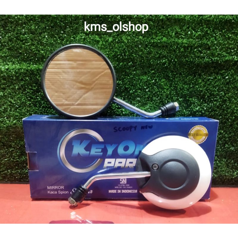 Kaca Spion Honda Scoopy New Standar 1set Kanan Kiri Merek Keyone