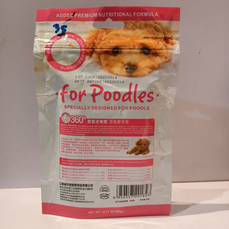 For Poodles Specially Designed For Poodle 360 Dental Chews 90gr / Dental Snack