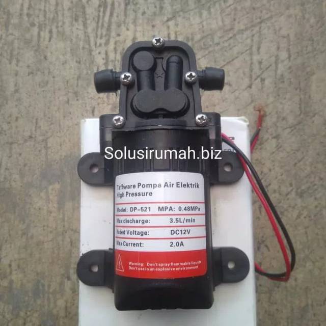 DINAMO SPRAYER TANI HITAM 12.5CM 3.5L/M POMPA BOOSTER 12V-2A DIAPHRAGM