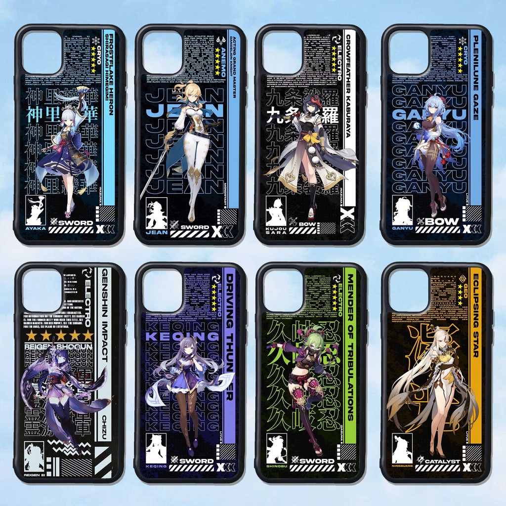 CASE CUSTOM RUBBER IPHONE ANDROID CASING ALL TYPE TEMA GENSHIN IMPACT SAMSUNG OPPO VIVO XIAOMI REDMI