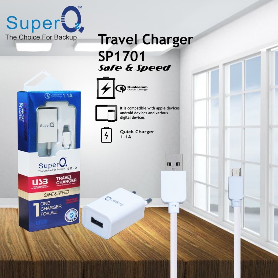 Travel Charger Charger Casan Superq Sp 1701 Shopee Indonesia