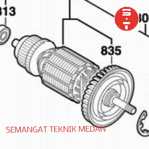 GWS22-180 ARMATURE ANGKER MESIN GERINDA TANGAN 7" BOSCH GWS 22-180