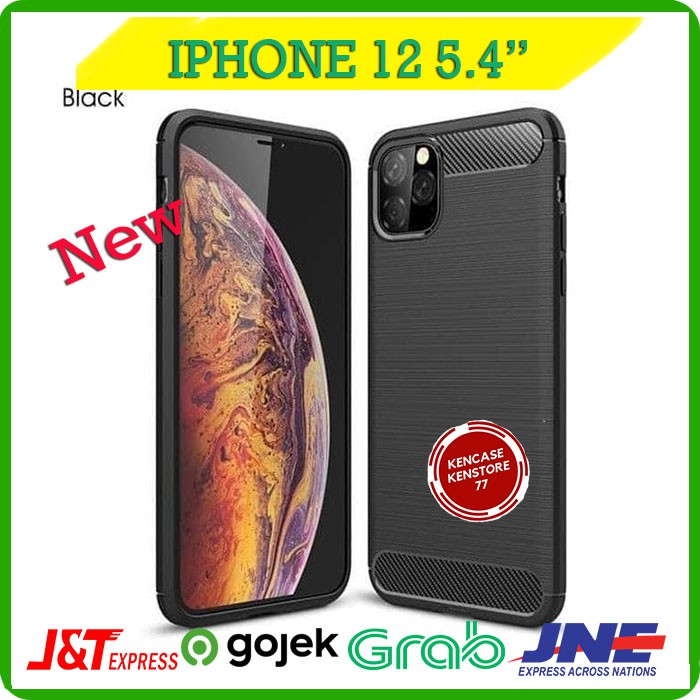 SOFTCASE IPHONE 12 Mini 5.4 NEW 2020 CASE IPAKY CARBON SILIKON SLIM