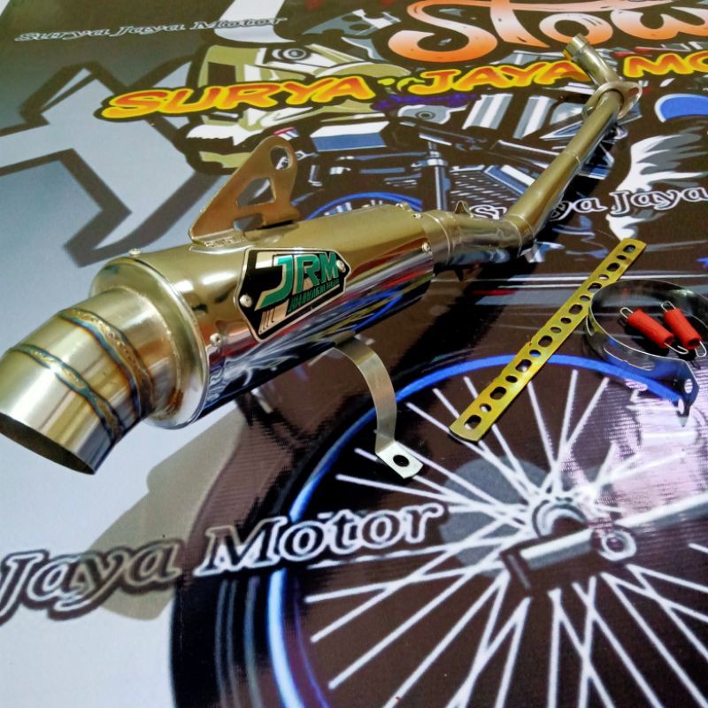 knalpot racing JRM JUPITER Z,BURHAN,ROBOT,VEGA R,ZR,NEW,GRAND,SUPRA110,SHOGUN,SMASH,PRIMA,WIN