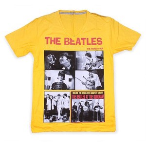 Kaos Combed The Beatles - Tokyo To Manila - Kuning - Distro Quality