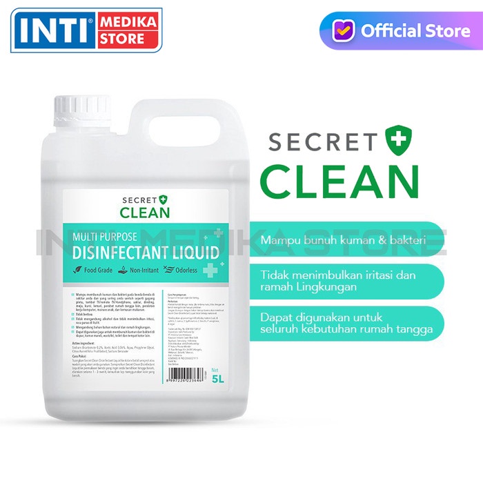 Secret Clean - Cairan Disinfektan 5 Liter Disinfektan Liquid 5 Liter #98