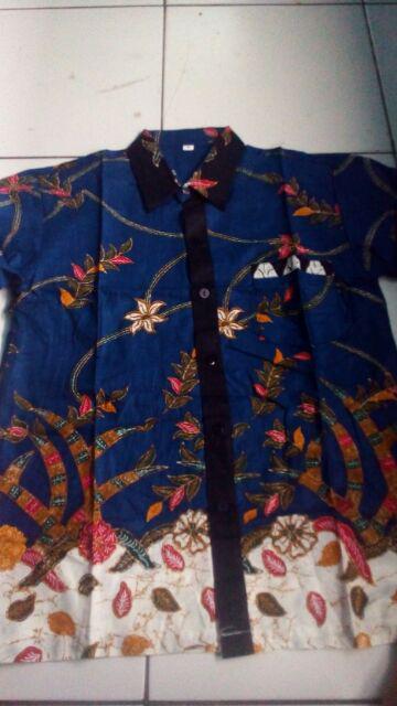 Vanbas Store  Batik Couple Family Adelia Madura Biru / Batik Keluarga / Batik Murah Solo / Ootd Kond