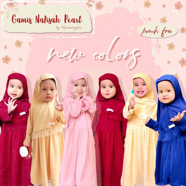 Gamis Nafisah 0-3 Tahun / Gamis Anak / Gamis Bayi Free Pouch