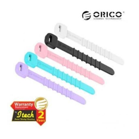 Cable tie cord orico silicone fixer 5 &amp; 1 pack sg-rh5 - Pengikat kabel universal