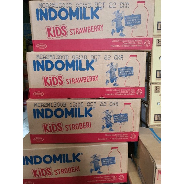 

RASA STROWBERI SUSU UHT INDOMILK BOTOL 190Ml×24 PCS(1DUS) MURAH