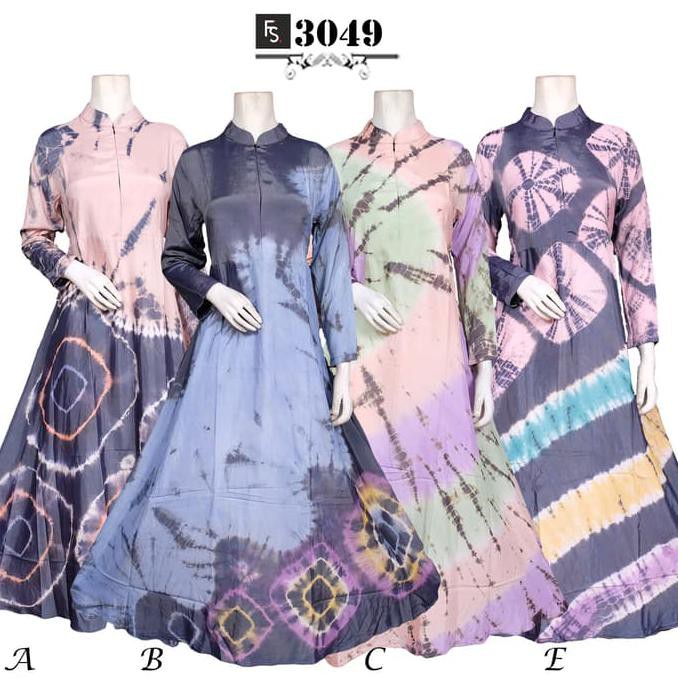 Baju Gamis Wanita Terbaru Pelangi FS3049 - Motif E, M