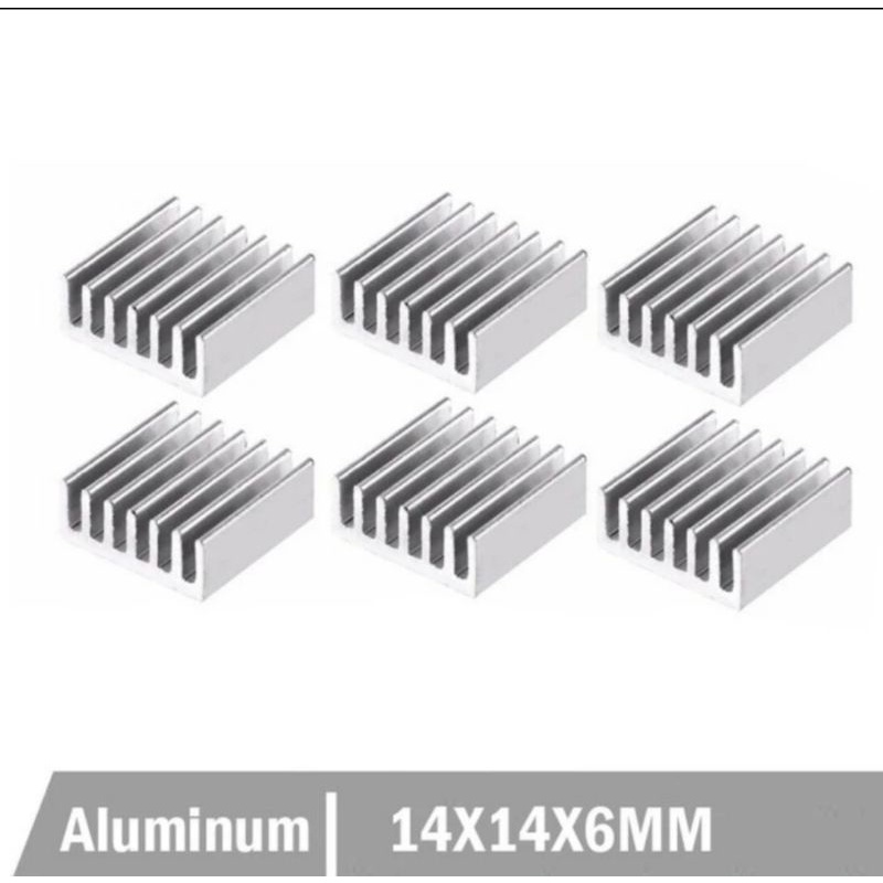 heatsink 14x14x6mm heat sink cooler ic pendingin chip 14x14x6 mm