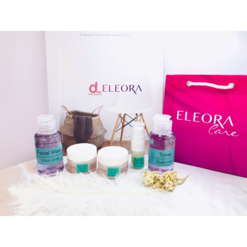 [READY] ELEORA D'WHISP GLOW Paket Glam Glow Cream Pemutih Wajah Whitening Brightening Glowing