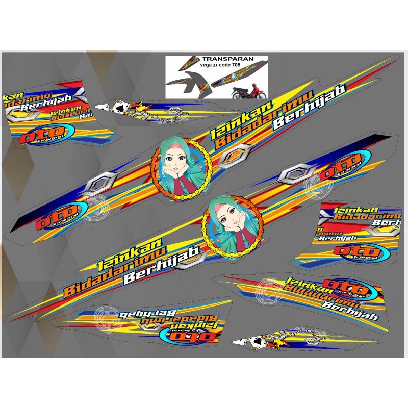 striping transparan VEGA ZR