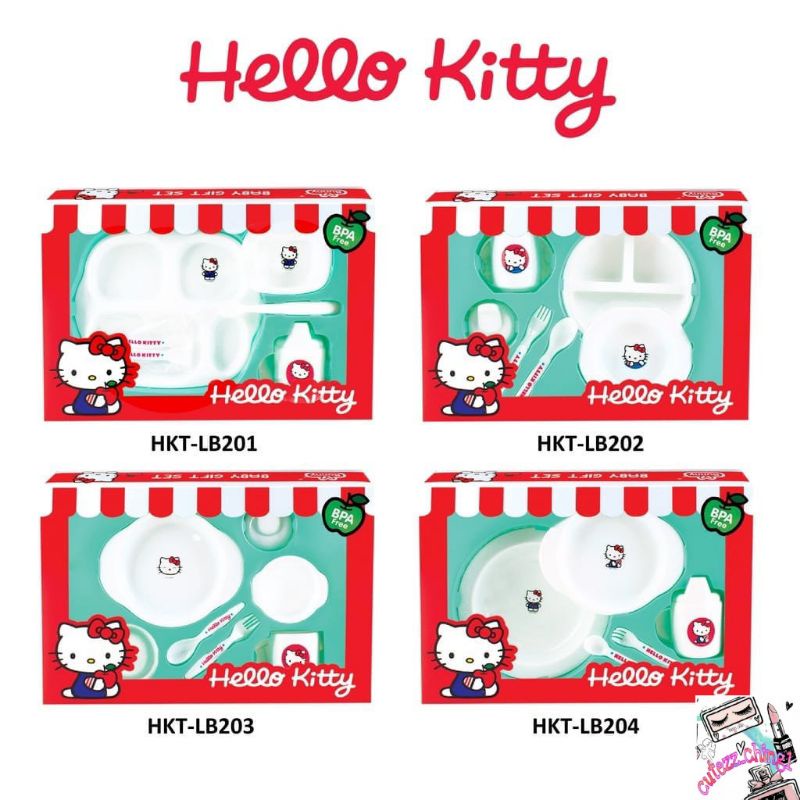 ☃Cutezz_Ching1☃Hello Kitty Feeding Set Small Perlengkapan Makan Bayi Bunny LB-101/201