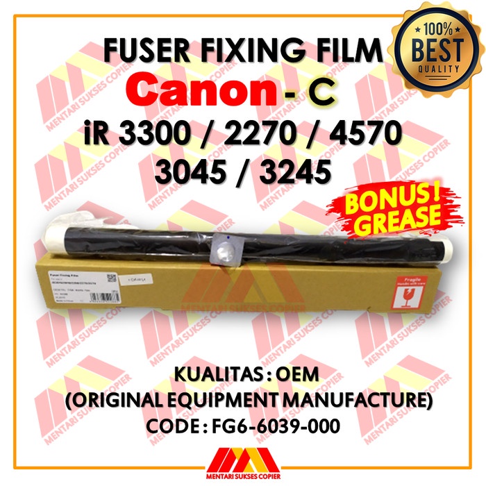 

Termurah Fuser Fixing Film Oem With Grease Pelumas Canon Ir3300/2270/4570/3045