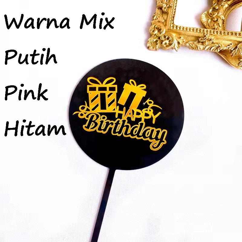 Cake Topper Penghias Kue Ulang Tahun Ultah Tart Happy Birthday 01