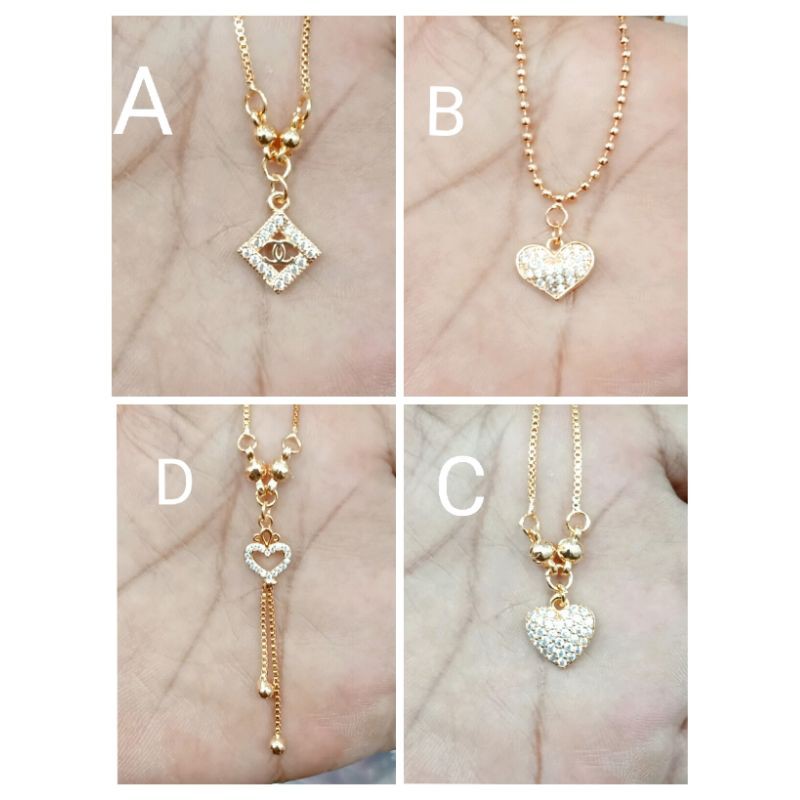 Kalung anak wanita xuping lapis emas dgn mata zircon