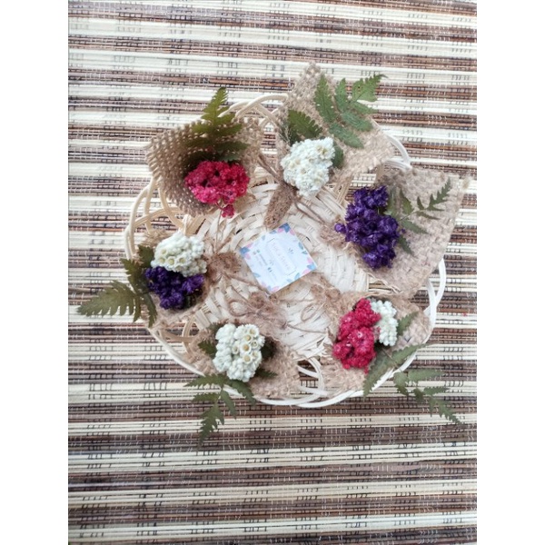 Mini buket edelweiss bunga kering