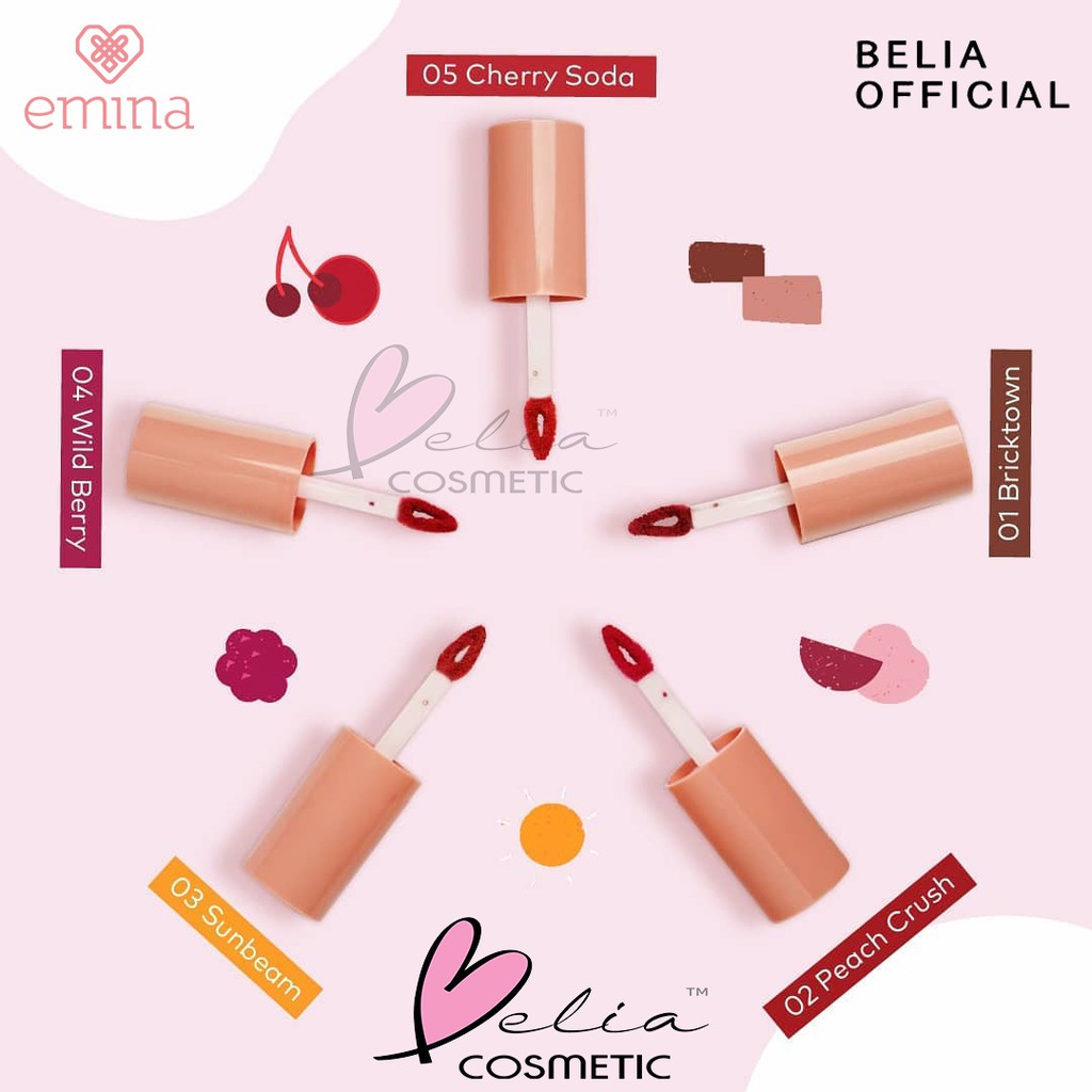 ❤ BELIA ❤ EMINA Creamy Tint NEW 1-5 3.6g | lip tint creammy emina creamytint