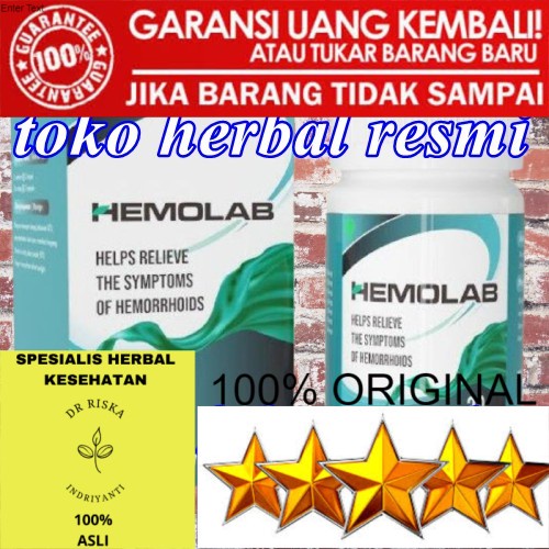 100% ASLI ( HEMOLAB ) ASLI 100% ORIGINAL OBAT WASIR AMAN BPOM