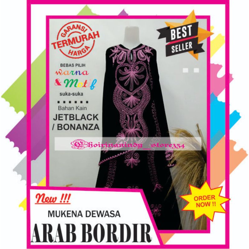 [COD] ABAYA SHOLAT ARAP MUKENA SHOLAT DEWASA TERUSAN ARAB BORDIR sz XL