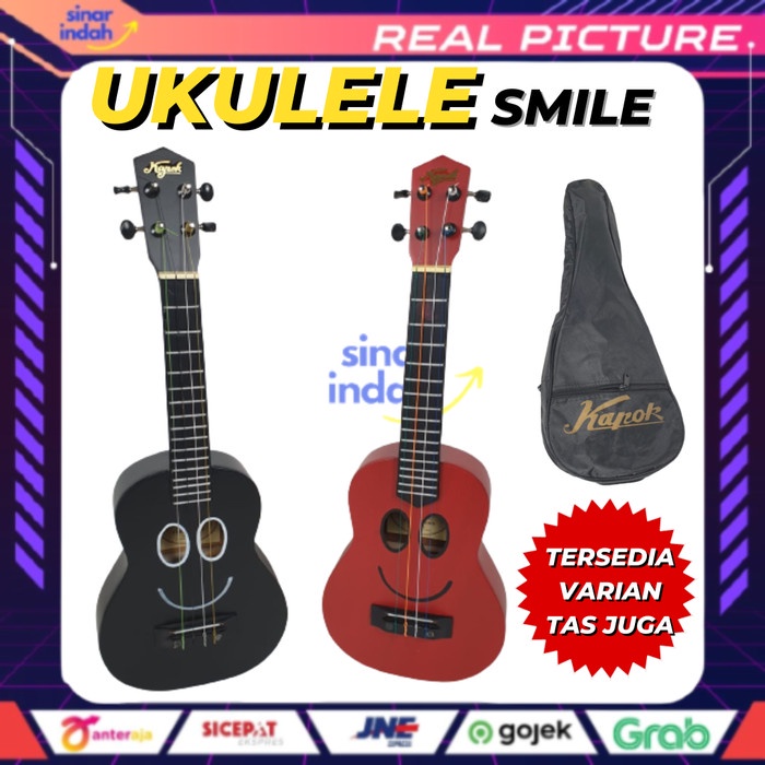 Gitar Ukulele Smile 4 Senar Gitar Cuklele Gitar Kentrung Kapok