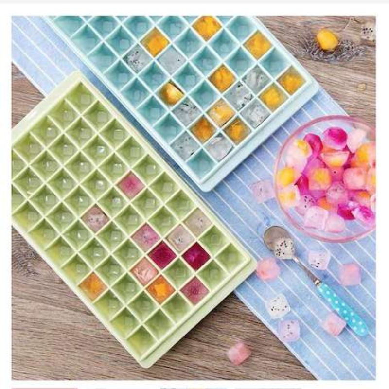 Cetakan es batu kotak kubus diamond jelly ice cube tray 60 grid cetakan puding 60 sekat serbaguna