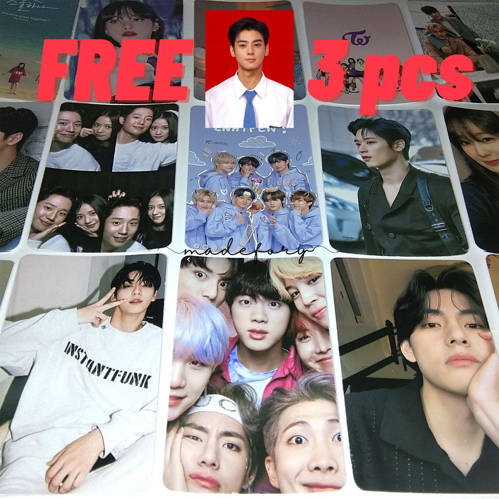 CETAK PHOTOCARD GLOSSY BERKILAU KOREA BTS BLACKPINK STRAYKIDS TXT TWICE RED VELVET DLL 1 SISI 1 SIDE