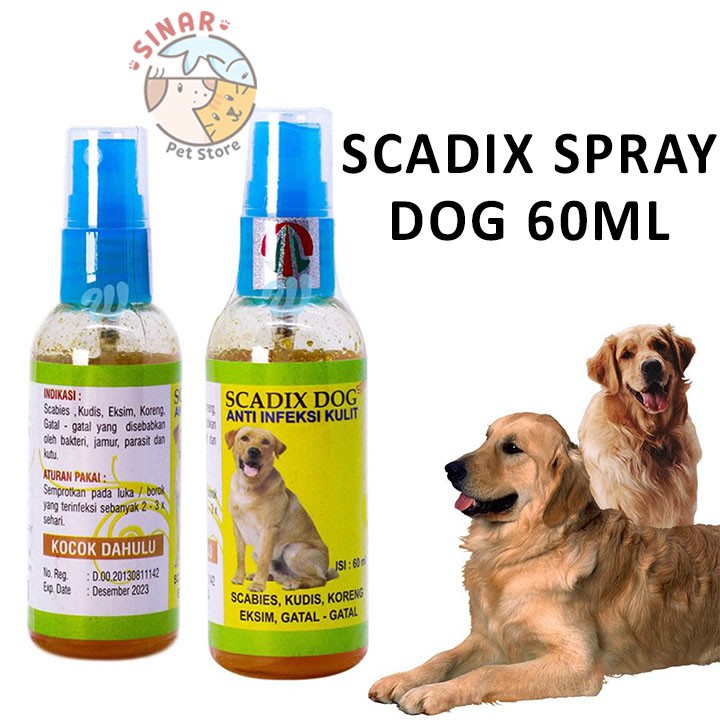 Scadix Spray DOG 60ML Anti Infeksi Kulit Anjing Obat Jamur/Scabies