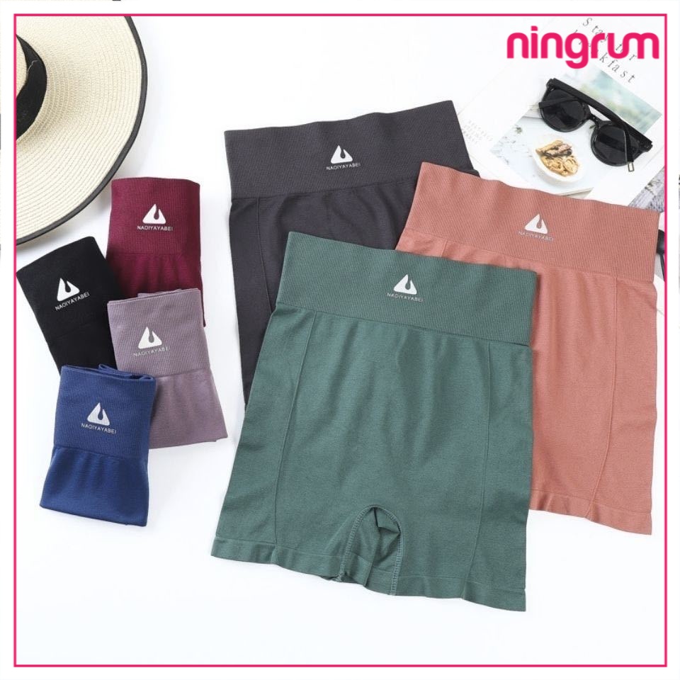 Ningrum Pakaian Dalam Wanita Celana Korset Pinggang Tinggi Legging Pendek Import - 3012