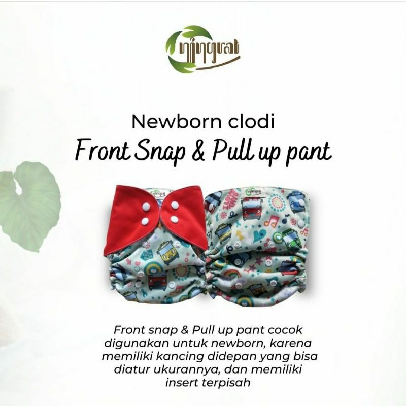 Clodi Ningrat Pull Up pant 3 - 17kg Popok Kain Popok Cuci Ulang Bayi Anak Insert terpisah Diaper Pempers kain