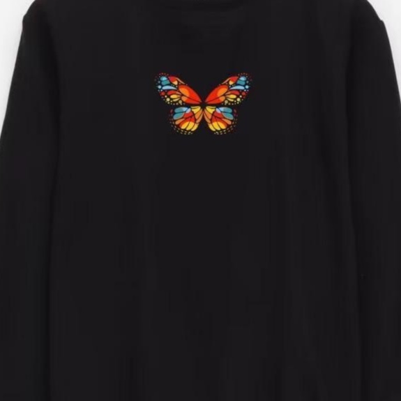 Sweater Crewneck Motif Kupu Kupu Hitam Pria Berkualitas Original Distro Premium Sweter Krunek Laki Laki Perempuan Butterfly Oversize Terbaru Brand Lokal Bandung