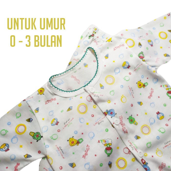 Setelan Baju Tidur Bayi Lengan Panjang Print 0-3 bulan