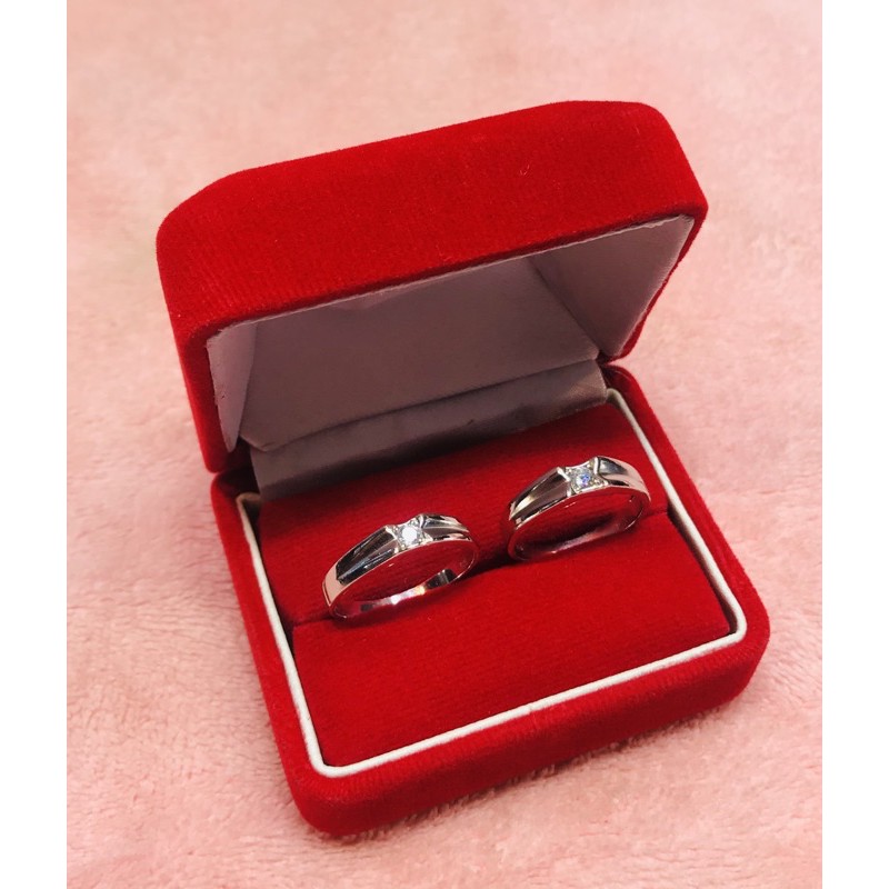CINCIN PASANGAN PERMTA SILVER925/LAPIS EMAS PUTIH ASLI/CPP019