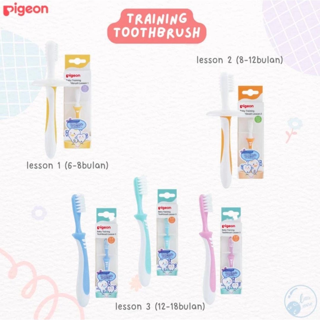 Pigeon Toothbrush Lesson 1/Lesson 2/Lesson 3 - Sikat Gigi Bayi