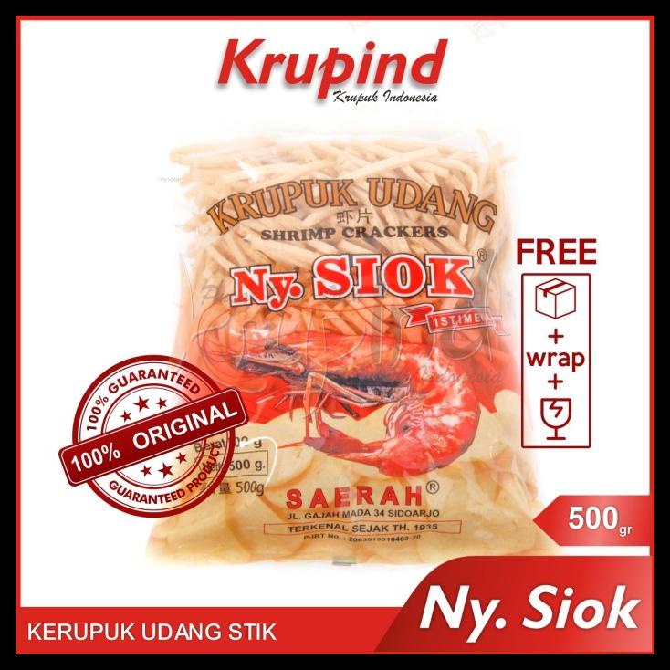 

DISKON TERBATAS !!! NY SIOK / NYSIOK - KRUPUK / KERUPUK UDANG STIK 500GR - KRUPIND TERLARIS